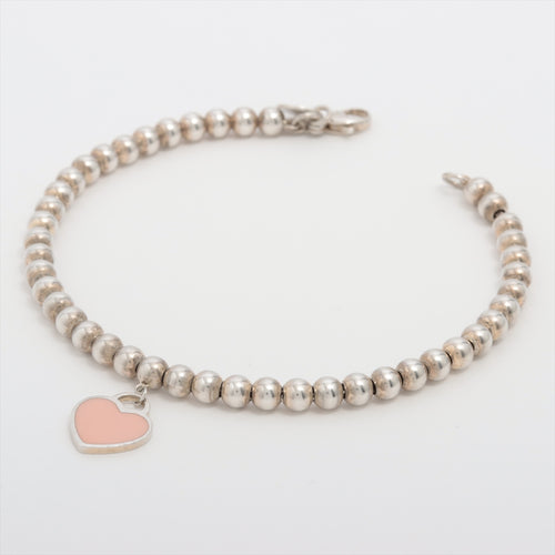 Tiffany & Co. Return to Tiffany Pink Heart Tag Bead Bracelet
