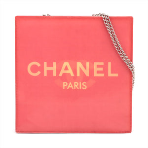 Chanel Hologram CC Logo Chain Tote Bag Red