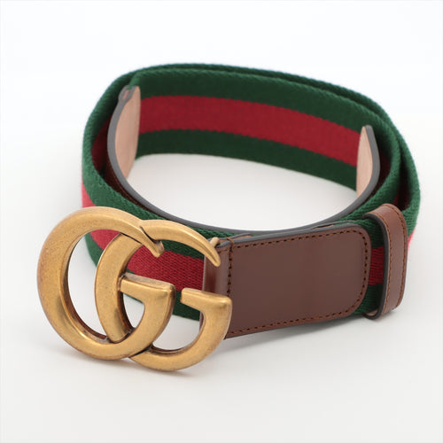 Best Gucci Web Belt with Double G Buckle