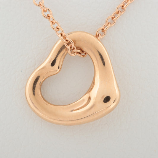 Tiffany & Co. Open Heart Pendant Necklace Gold