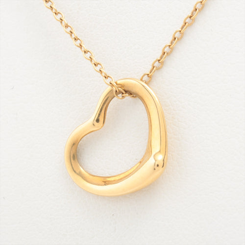 Tiffany & Co. Open Heart Pendant Necklace Gold