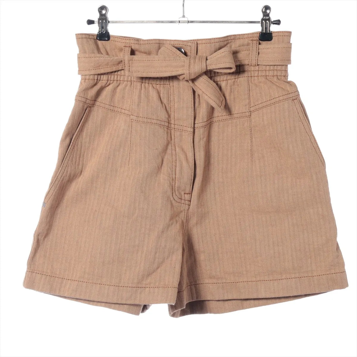 Hermès Cotton Paperbag Short Pants Beige