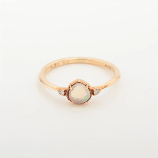 Teardrop Opal Diamond Ring Rose Gold