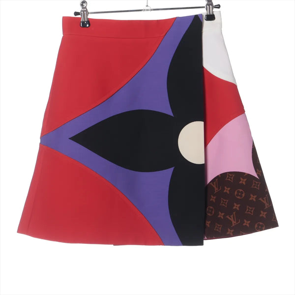 Louis Vuitton Game on Monogram Wool Silk Skirt Multicolor