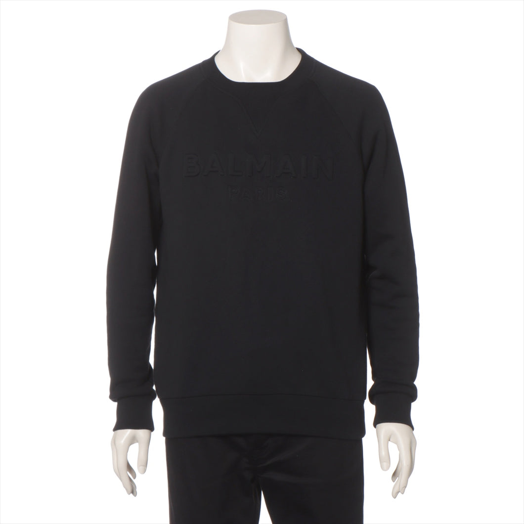 Balmain Cotton Basic Knitted Sweatshirt Black