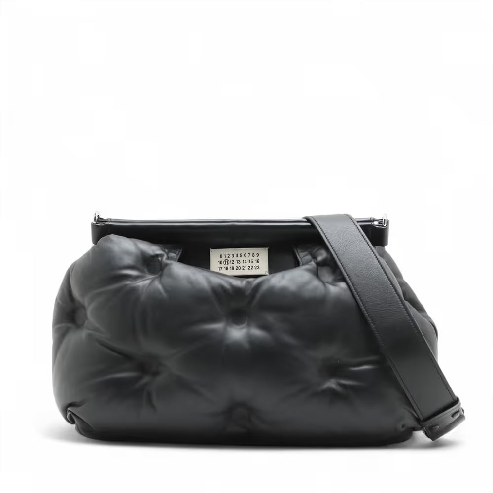 Maison Margiela Glam Slam Leather Shoulder Bag Black