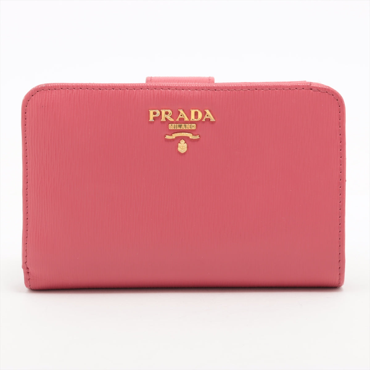 Prada Leather Bi-fold Wallet Pink