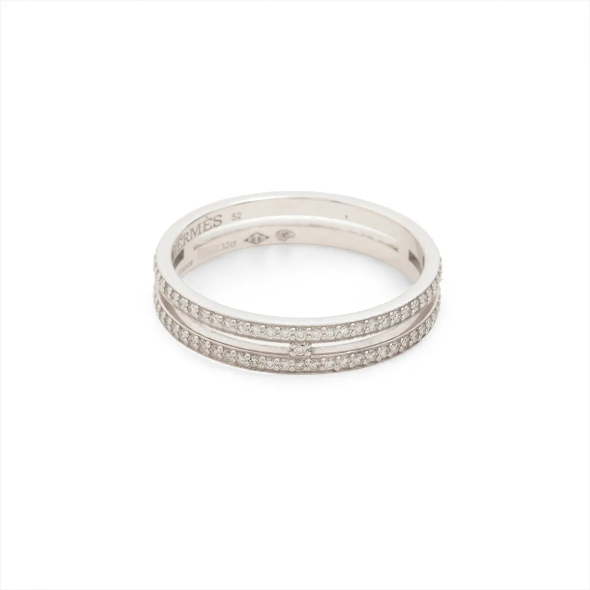 Hermes Ariane Diamond Ring White Gold