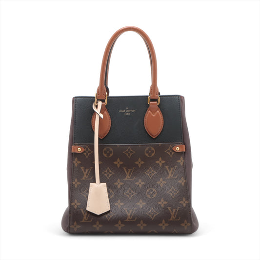 Louis Vuitton Monogram Calfskin Fold Tote MM Brown x Black * PREORDER *