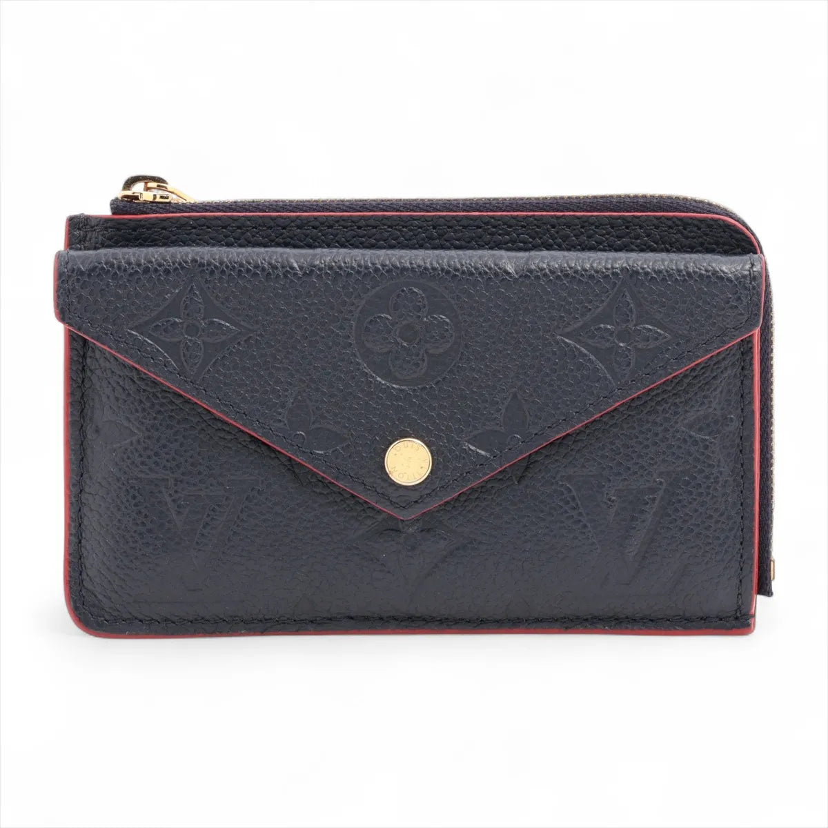 Louis Vuitton Monogram Empreinte Recto Verso Card Holder Marine Rouge