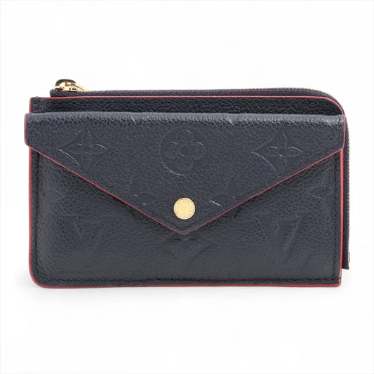 Louis Vuitton Monogram Empreinte Recto Verso Card Holder Marine Rouge