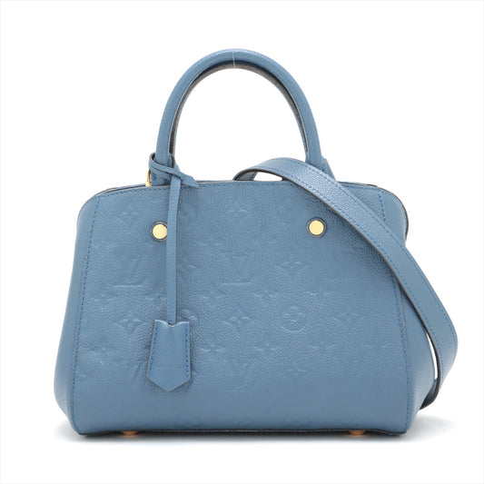 Louis Vuitton Monogram Empreinte Montaigne BB Blue Jean