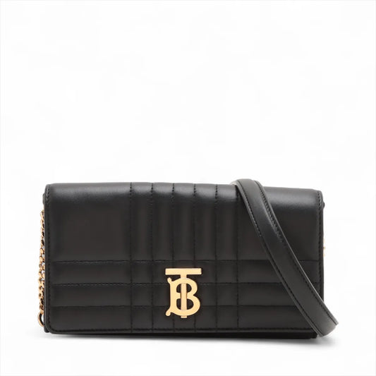 Burberry TB Quilted Lola Leather Chain Wallet Black * PREORDER *