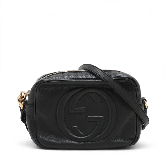 Gucci Soho Leather Shoulder Bag Black