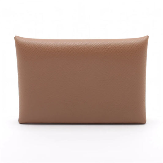Hermès Calvi Card Holder Brown