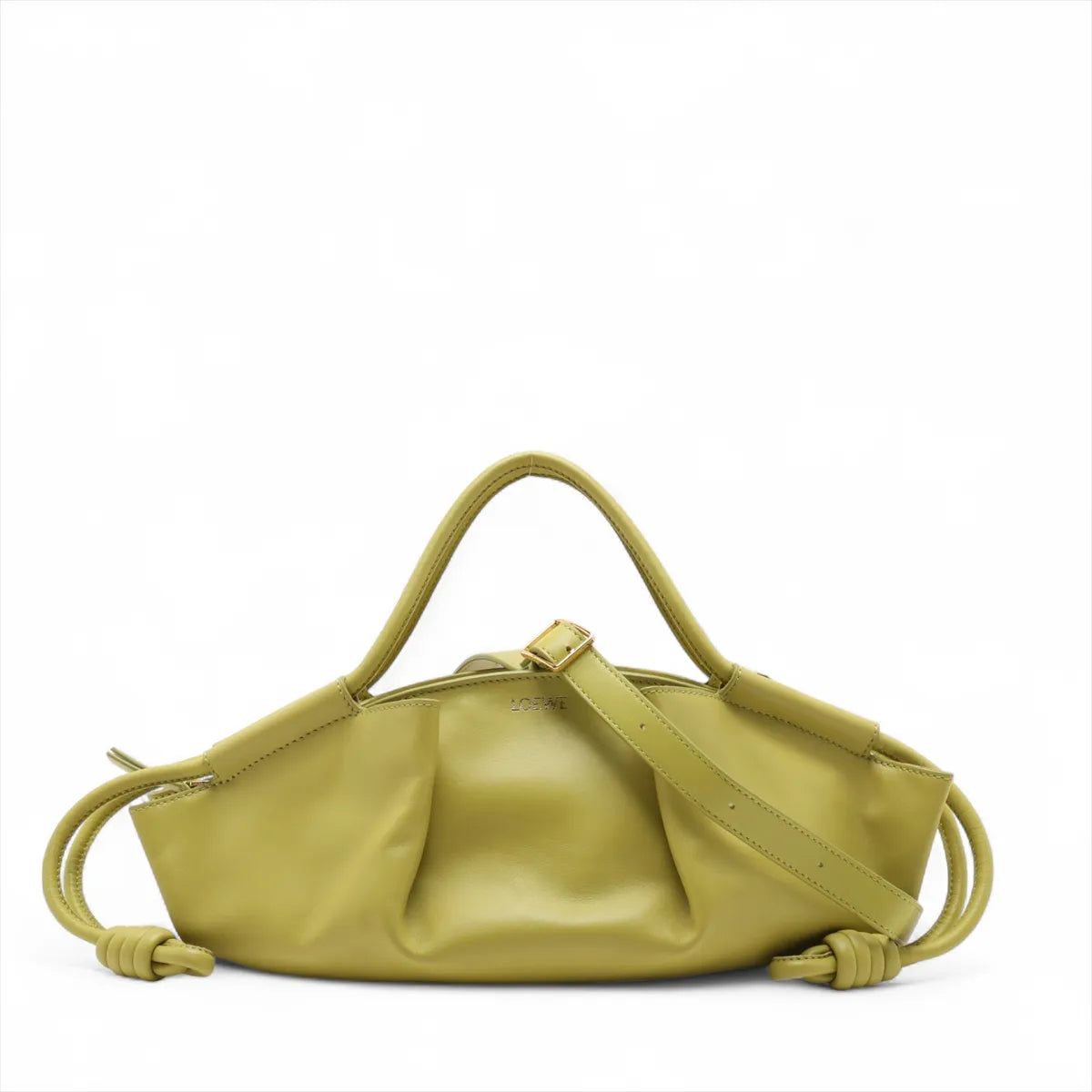 Loewe Paseo Leather Two-Way Shoulder Bag Green
