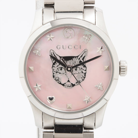 Gucci Cat G-Timeless Stainless Steel Watch Pink