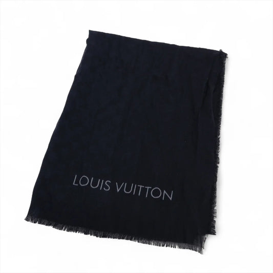 Louis Vuitton Gradient Monogram Wool Scarf Navy Blue