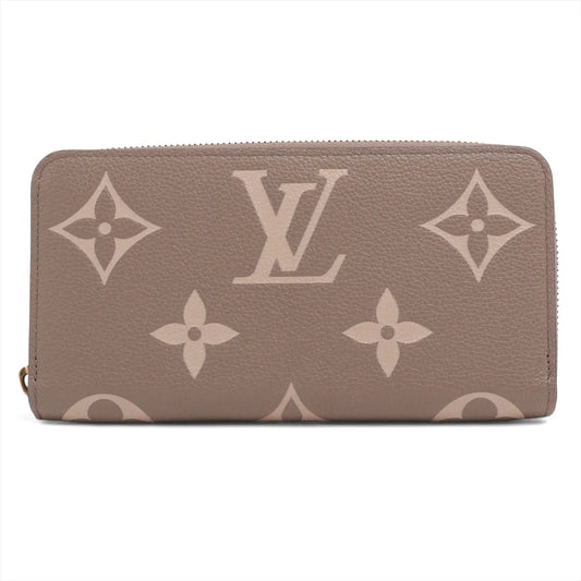 Louis Vuitton Bicolor Monogram Empreinte Zippy Wallet Tourterelle x Creme