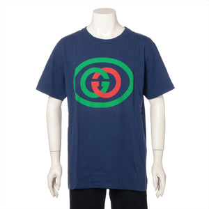 Gucci Interlocking G Cotton T-shirt Blue