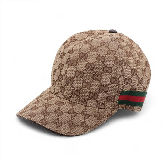 Gucci GG Logo Canvas Cap Beige