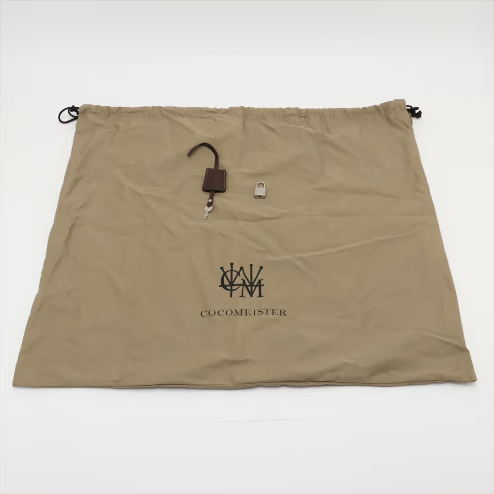 Cocomister Leather Two-Way Boston Bag Brown