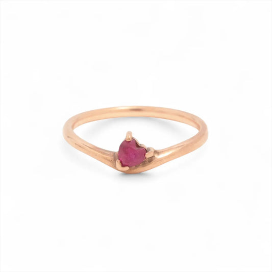 Heart Ruby Ring