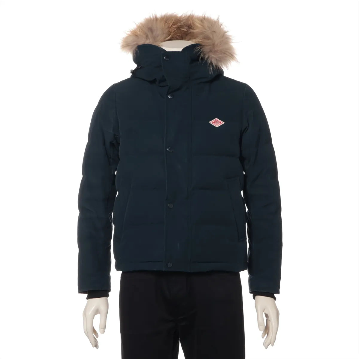 Danton Polyester Fur Down Jacket Navy Blue