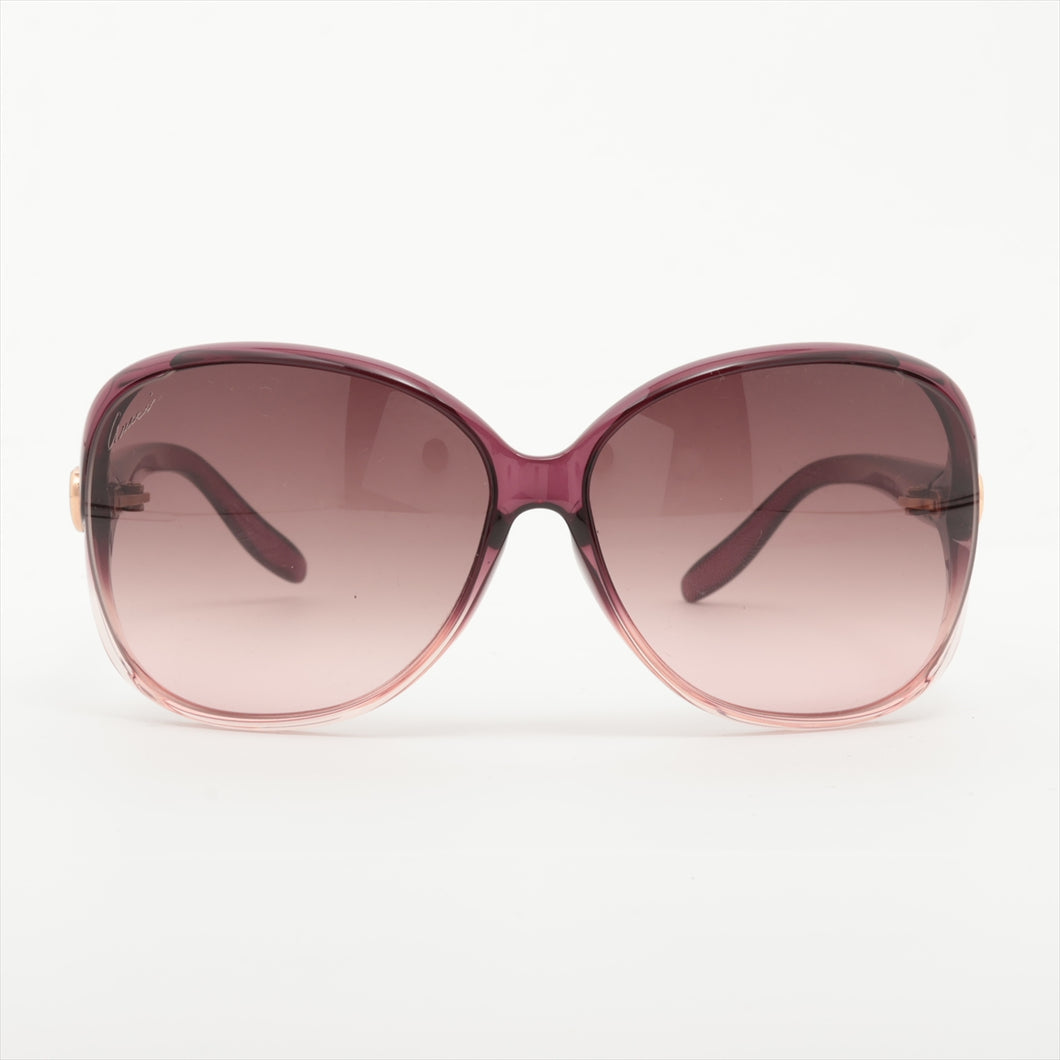 Gucci Heart Interlocking G Square Sunglass Purple