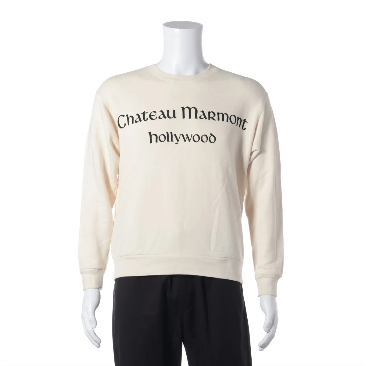 Gucci "Chateau Marmont Hollywood" Cotton Basic Knitted Sweater Cream