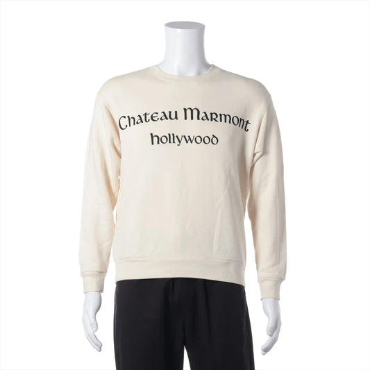 Gucci "Chateau Marmont Hollywood" Cotton Basic Knitted Sweater Cream