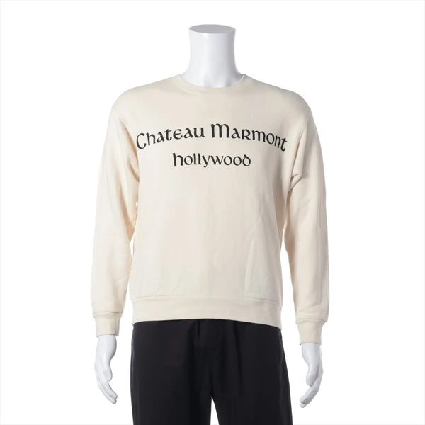 Gucci "Chateau Marmont Hollywood" Cotton Basic Knitted Sweater Cream