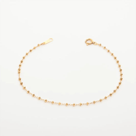 Station Bead Bracelet Yellow Gold — product photo 1