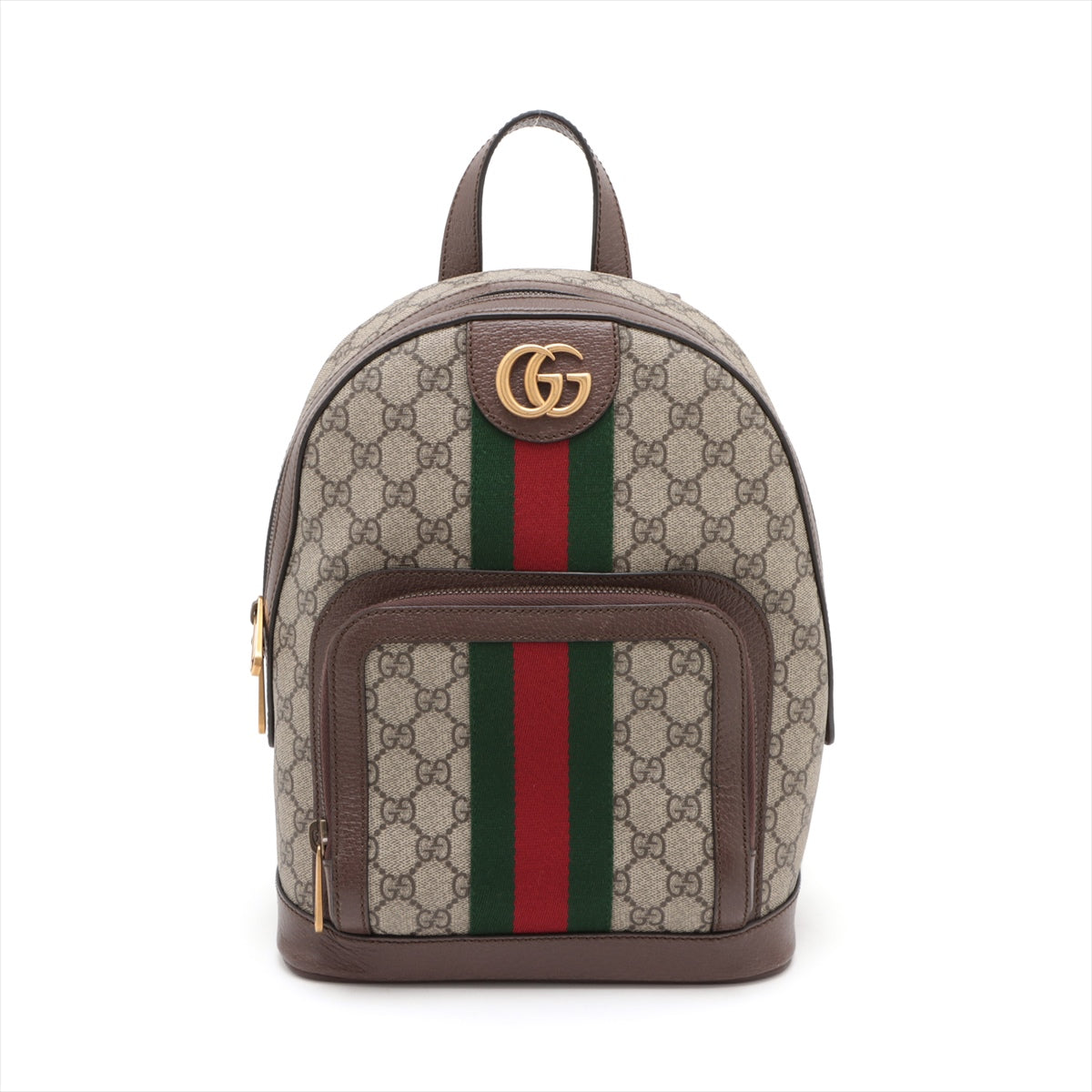 Gucci GG Supreme Ophidia Leather Backpack Beige x Ebony