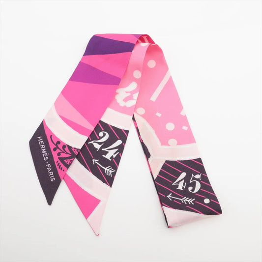 Hermès Twilly Jeu de Soie Silk Pink