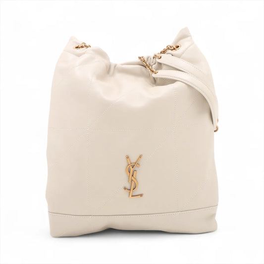 Saint Laurent Paris Jamie Pochon Leather Chain Shoulder Bag Beige