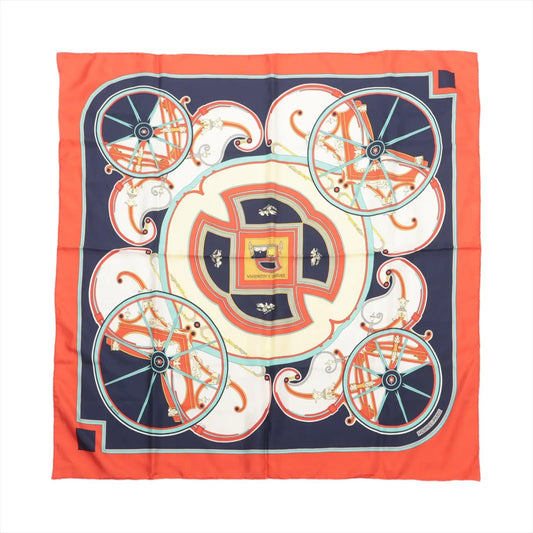 Hermes Carre 90 Washington Carriage Scarf Silk Red x Multicolor — product photo 1
