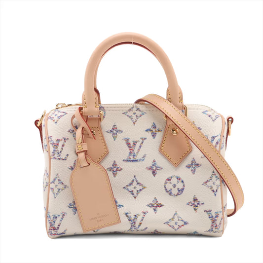Louis Vuitton Monogram Jacquard Speedy Bandoulière 20 Beige