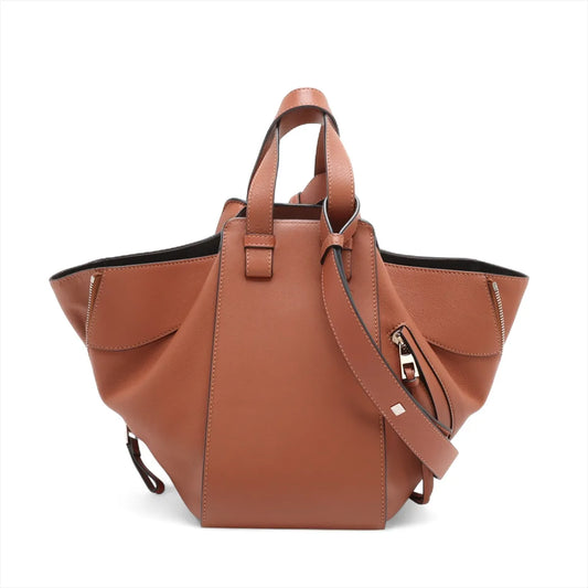 Loewe Hammock Small Leather Two-Way Handbag Brown