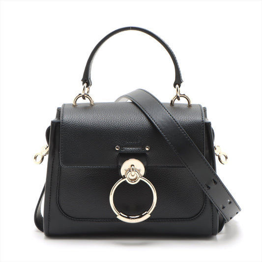 Chloe Tess Leather Two-Way Handbag Black