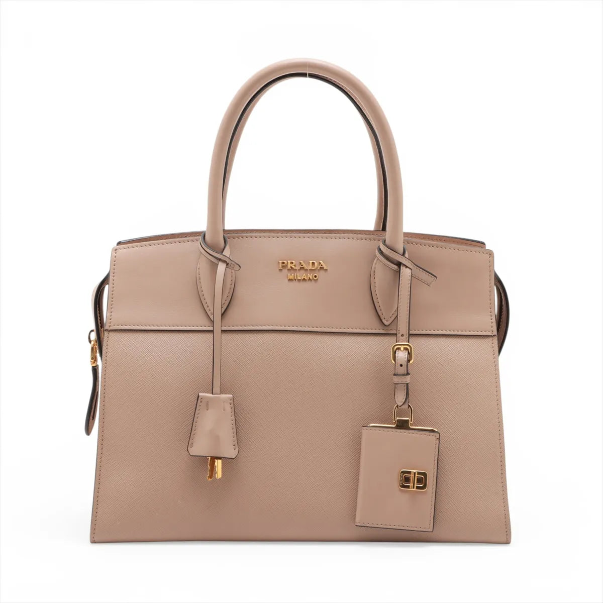 Prada Saffiano Leather Handbag Beige