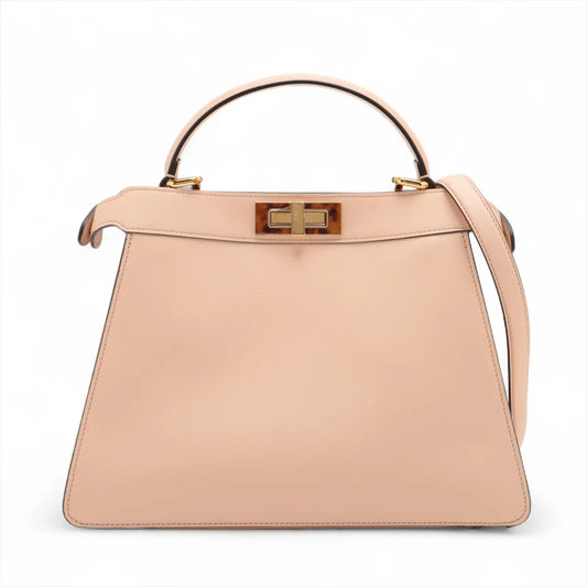 Fendi Mini Peekaboo ISeeU Leather Two-Way Handbag Pink