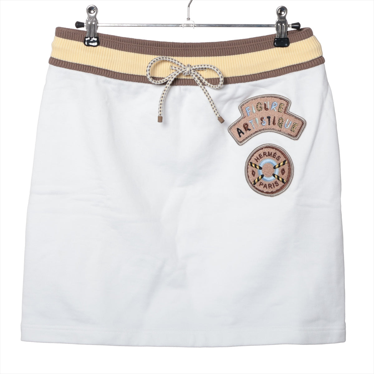 Hermès Figure Artistique Vintage Skirt White