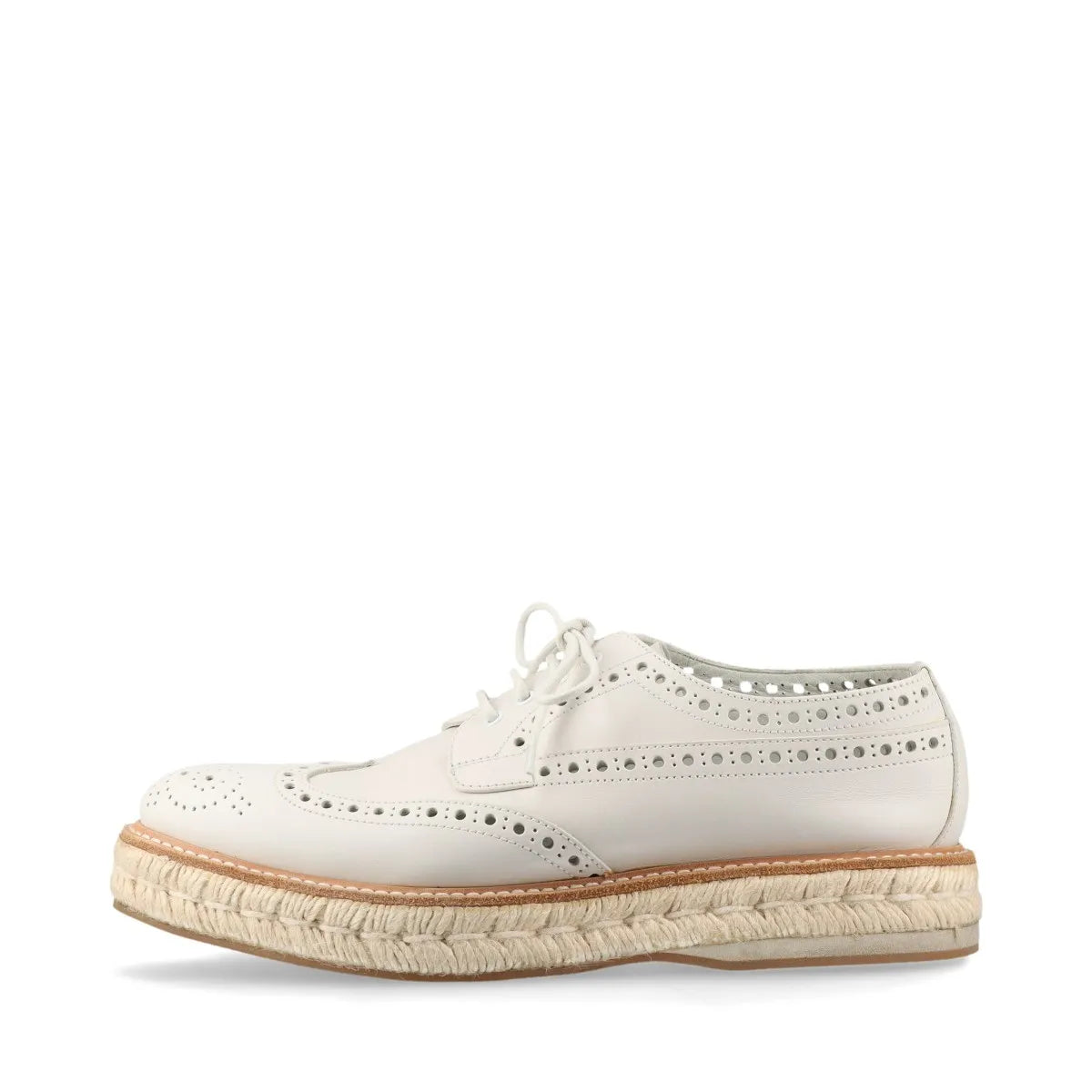 Church's Perforated Leather Keely Espadrilles Shoes White