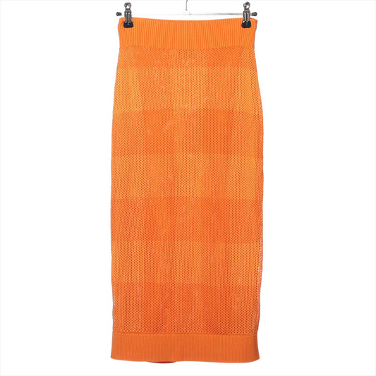 Burberry Tisci Period Cuprammonium Rayon Knit Skirt Orange