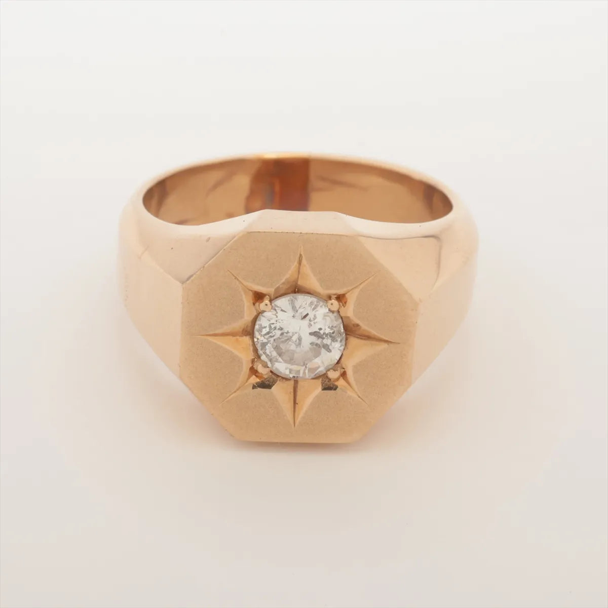 Center Diamond Ring Gold