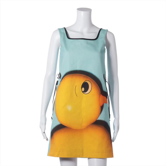 Louis Vuitton Duck Cotton Sleeveless Dress Blue x Orange — product photo 1