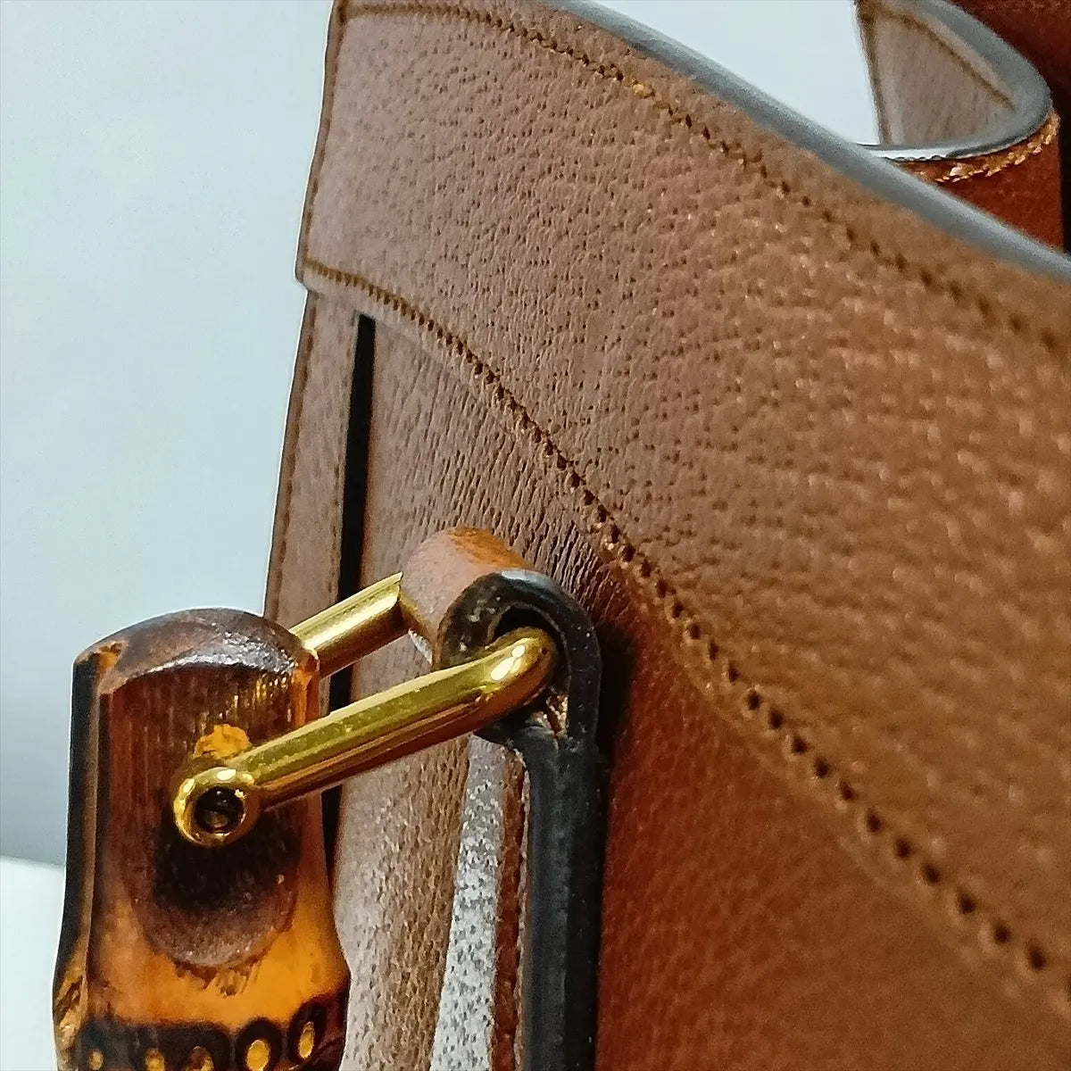 Gucci Bamboo Diana Leather Two-Way Handbag Brown
