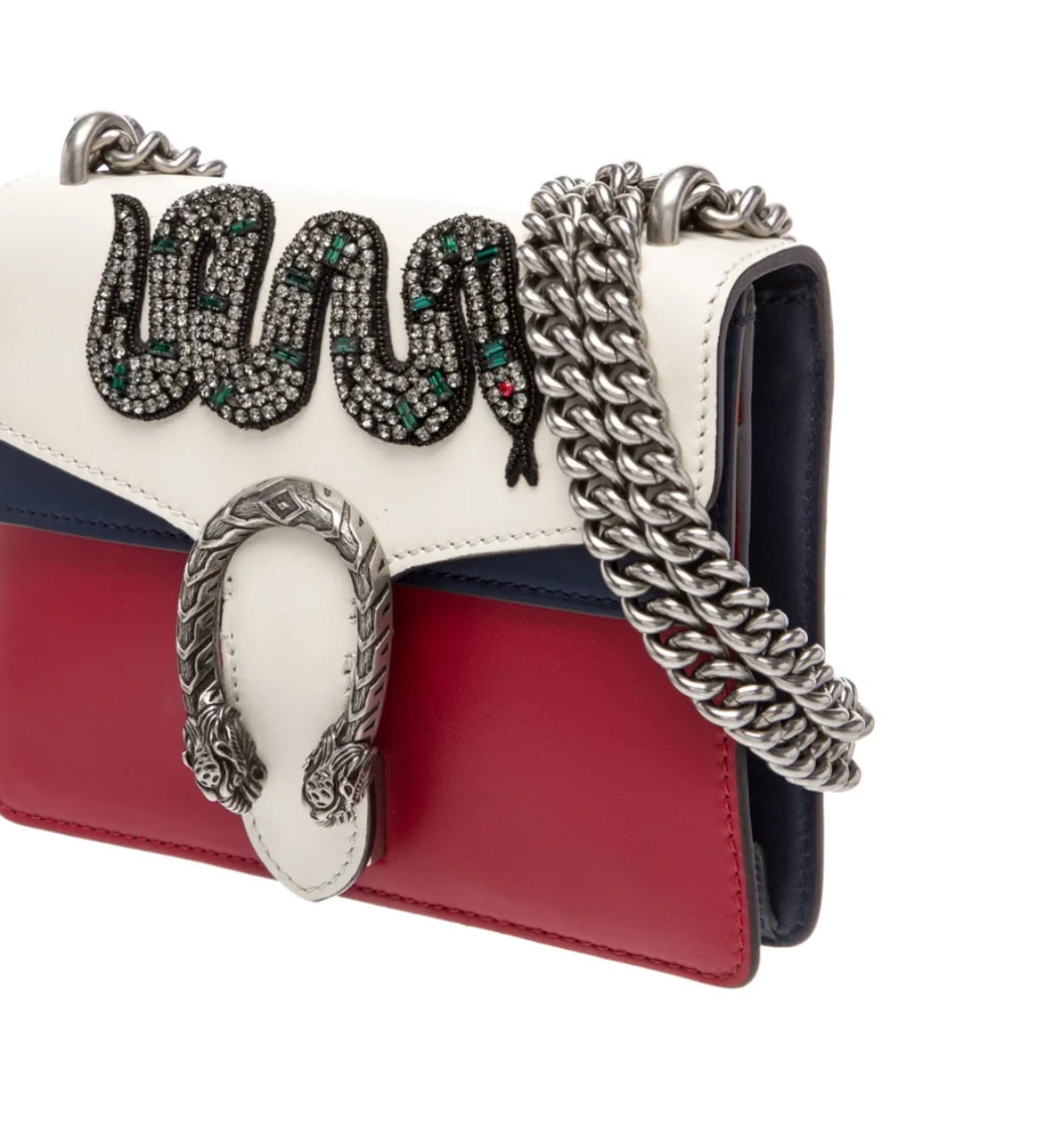 Gucci Kingsnake Bedazzled Crossbody Bag