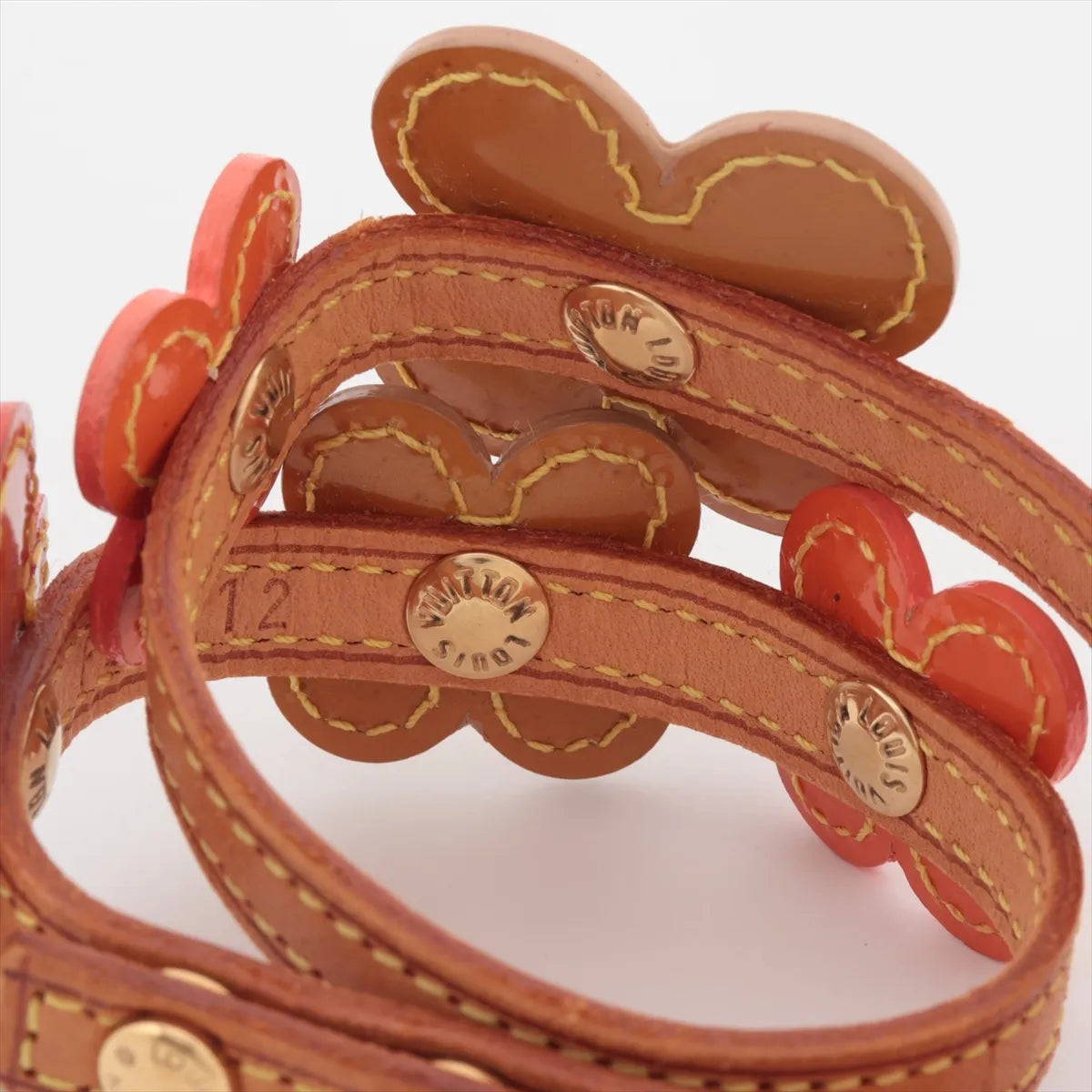 Louis Vuitton Lexington Vernis Leather Flower Double Wrap Bracelet